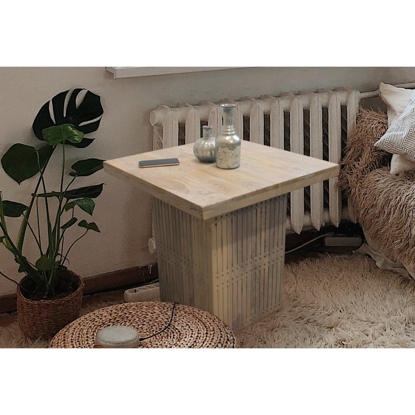 Meva Sarah 24" Ivory End Table