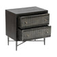 Meva Sarah 28" 2-Drawer Antique Brown Nightstand