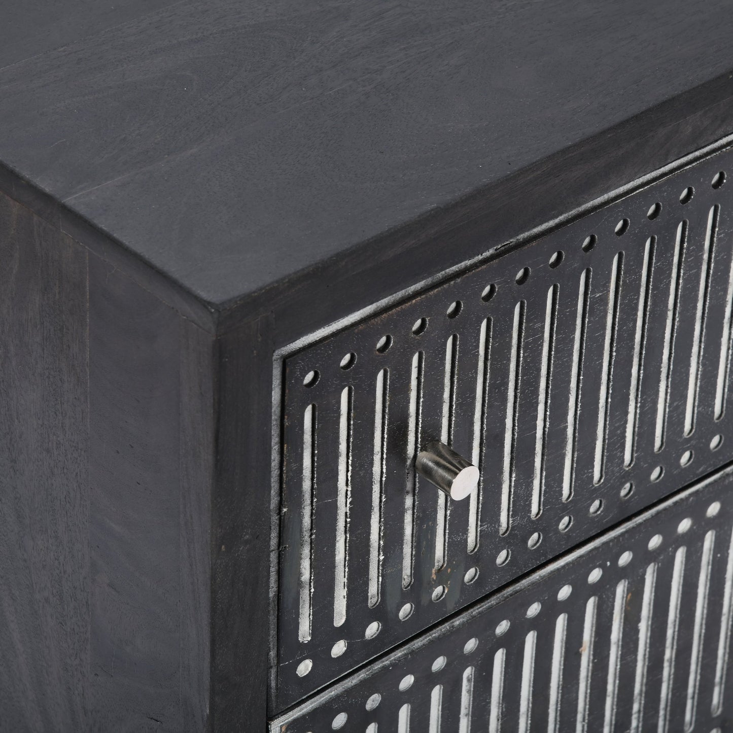 Meva Sarah 28" 2-Drawer Antique Brown Nightstand