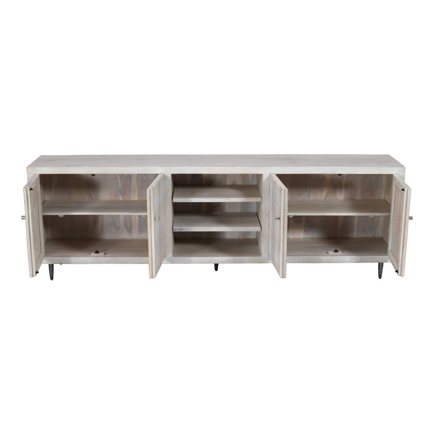 Meva Sarah 92" 4-Door Ivory Media Cabinet