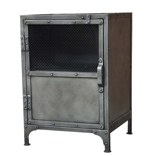 Meva Sheridan 18" Silver Powder Coated Metal Cabinet