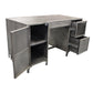 Meva Sheridan 56" 3-Drawer 1-Door Silver Desk