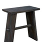 Meva Surita 19" Dark Gray Recycled Solid Mango Wood Bar Stool