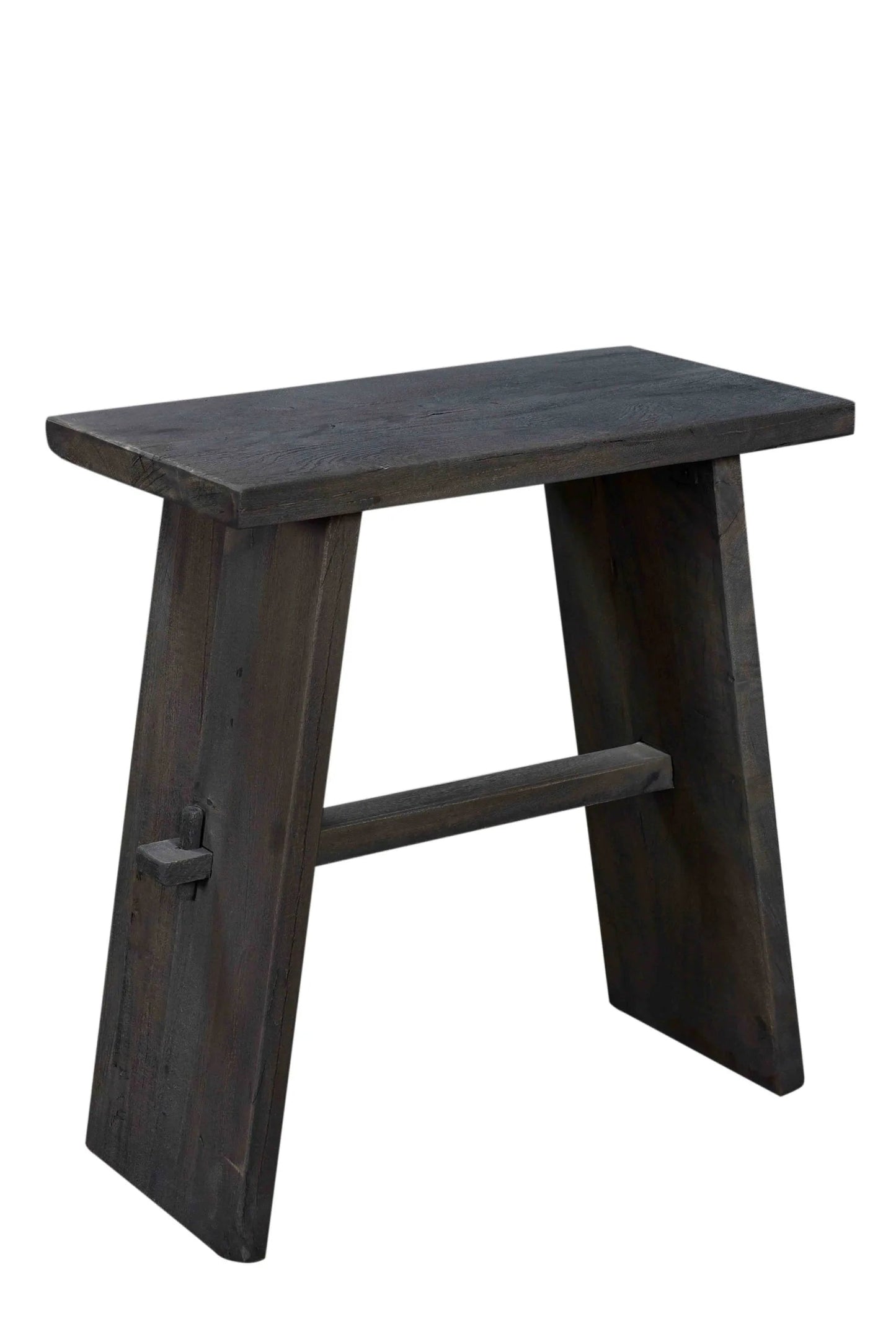 Meva Surita 19" Dark Gray Recycled Solid Mango Wood Bar Stool