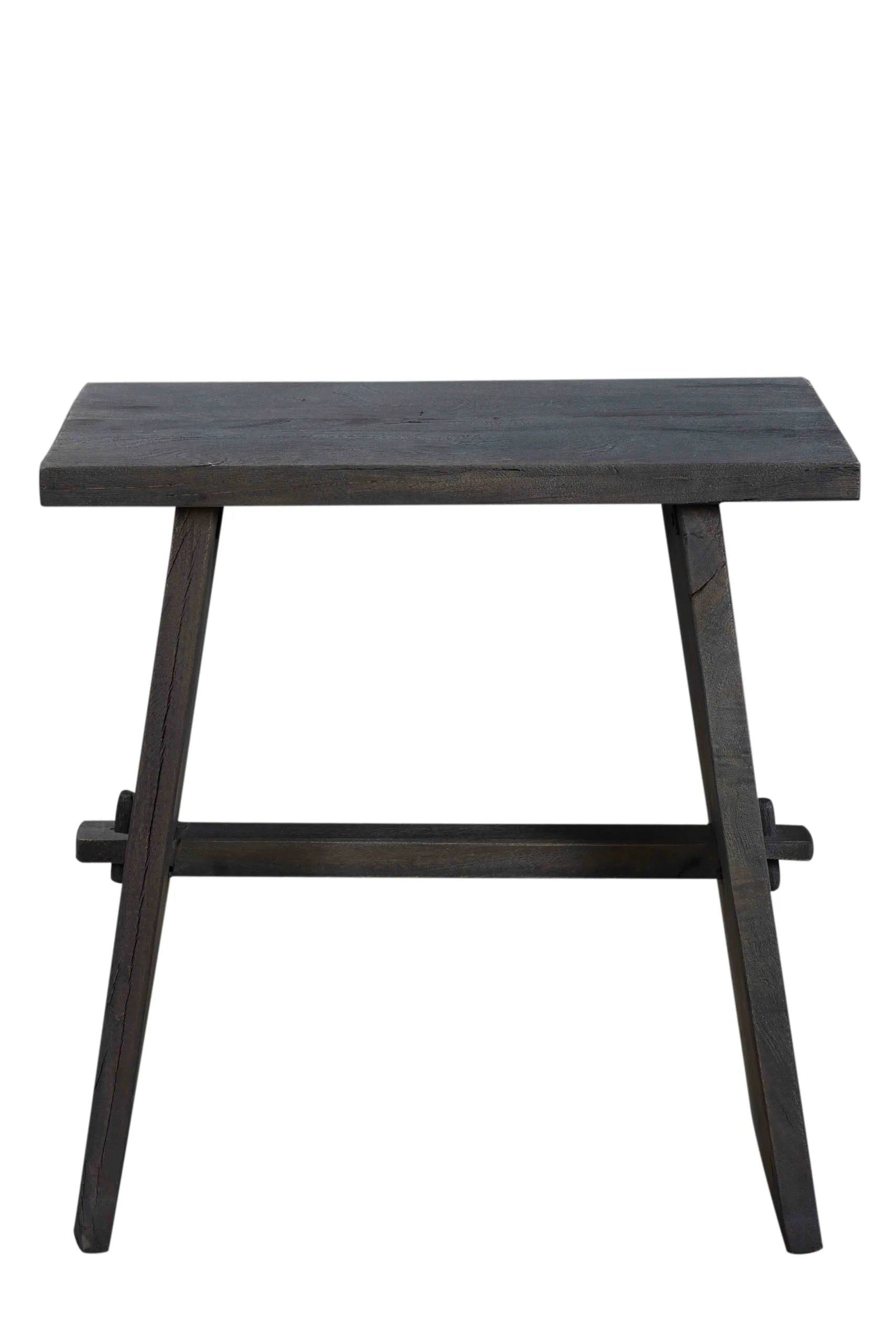 Meva Surita 19" Dark Gray Recycled Solid Mango Wood Bar Stool