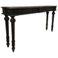 Meva Tigard 54" Gray Antique Console Table With Handcarved Detailing