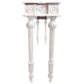 Meva Tigard 54" White Antique Console Table With Handcarved Detailing