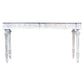 Meva Tigard 54" White Antique Console Table With Handcarved Detailing