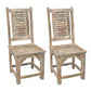 Meva Trinidad 18" Brown/Multi Side Chair Set of 2