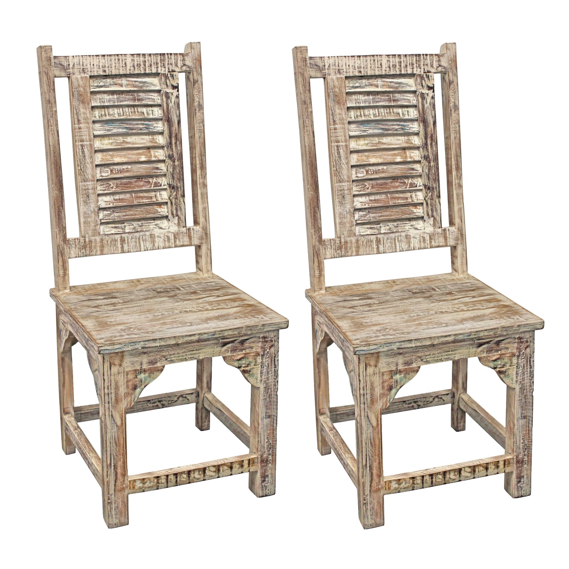 Meva Trinidad 18" Brown/Multi Side Chair Set of 2