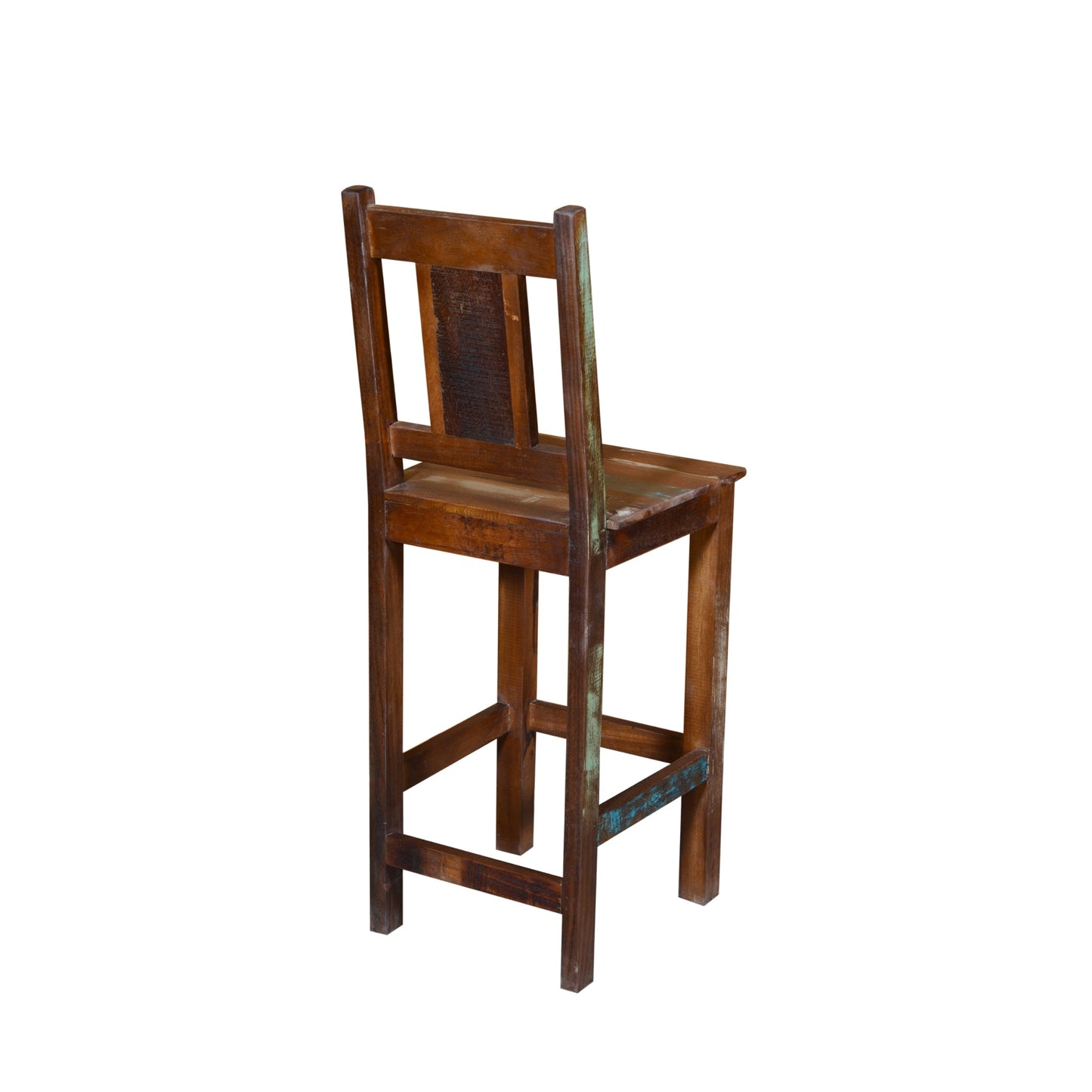 Meva Trinidad 18" Multi Recycled Wood Bar Chair