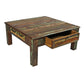 Meva Trinidad 40" 2-Drawer Brown/Multi Recycled Solid Multi-colored Mango Wood Cocktail Table