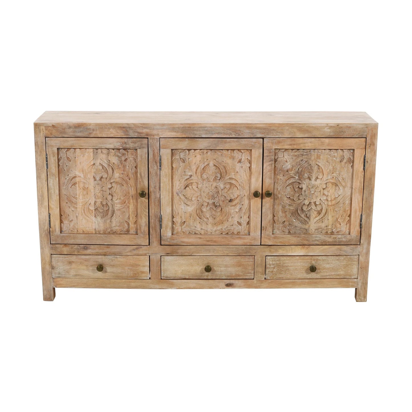 Meva Weatherly 15" 3-Door 3-Drawer Natural Sideboard