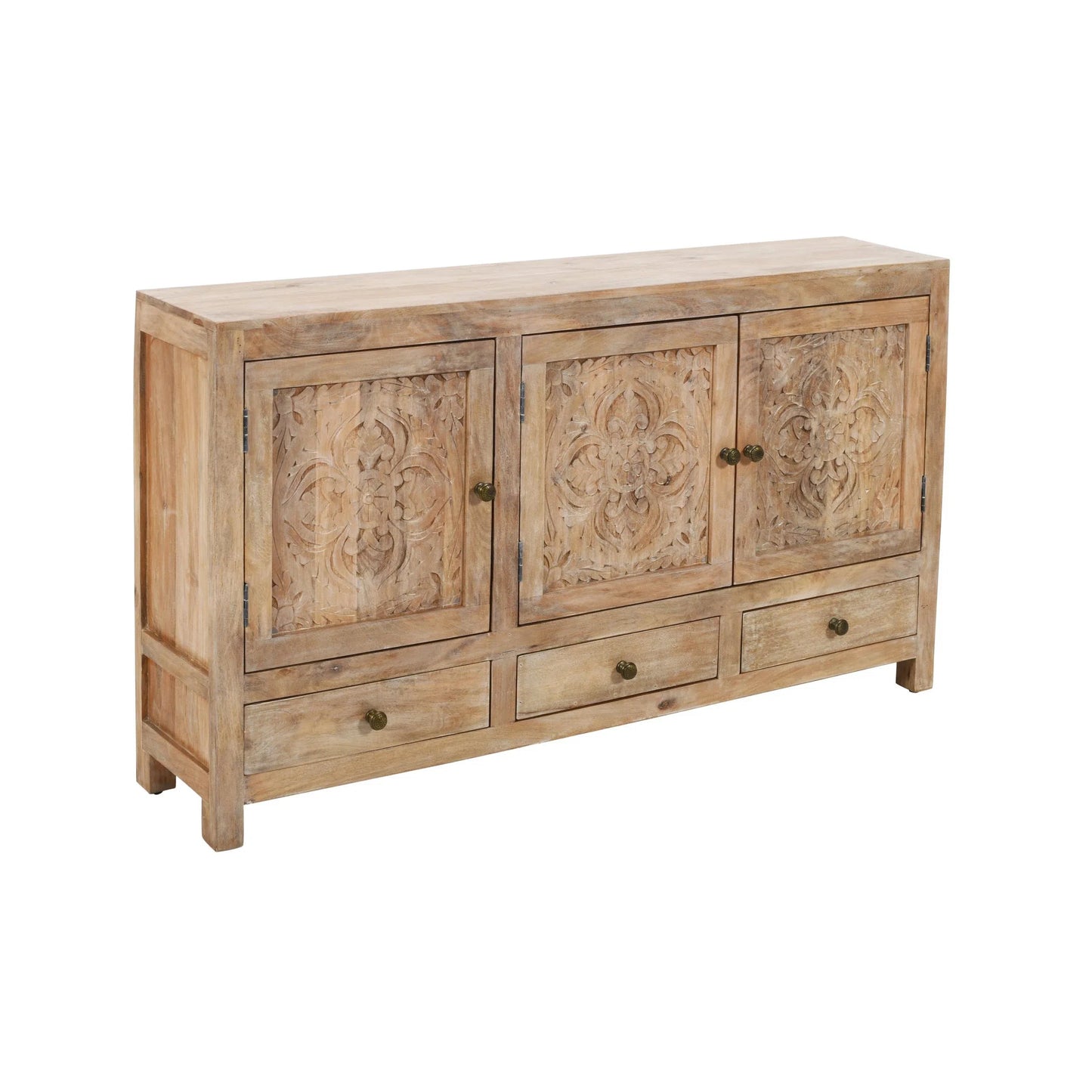 Meva Weatherly 15" 3-Door 3-Drawer Natural Sideboard