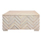 Meva Ziggy 18" White Wash Solid Mango Wood Cocktail Table