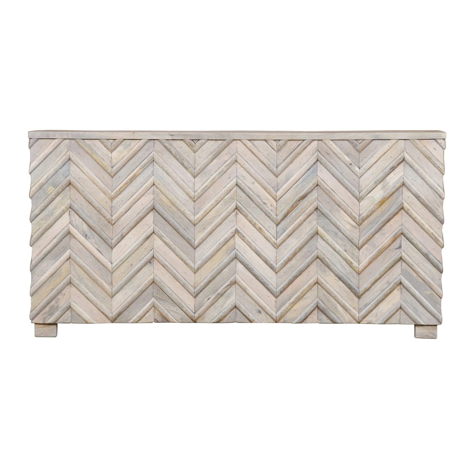 Meva Ziggy 30" White Wash Solid Mango Wood Console Table