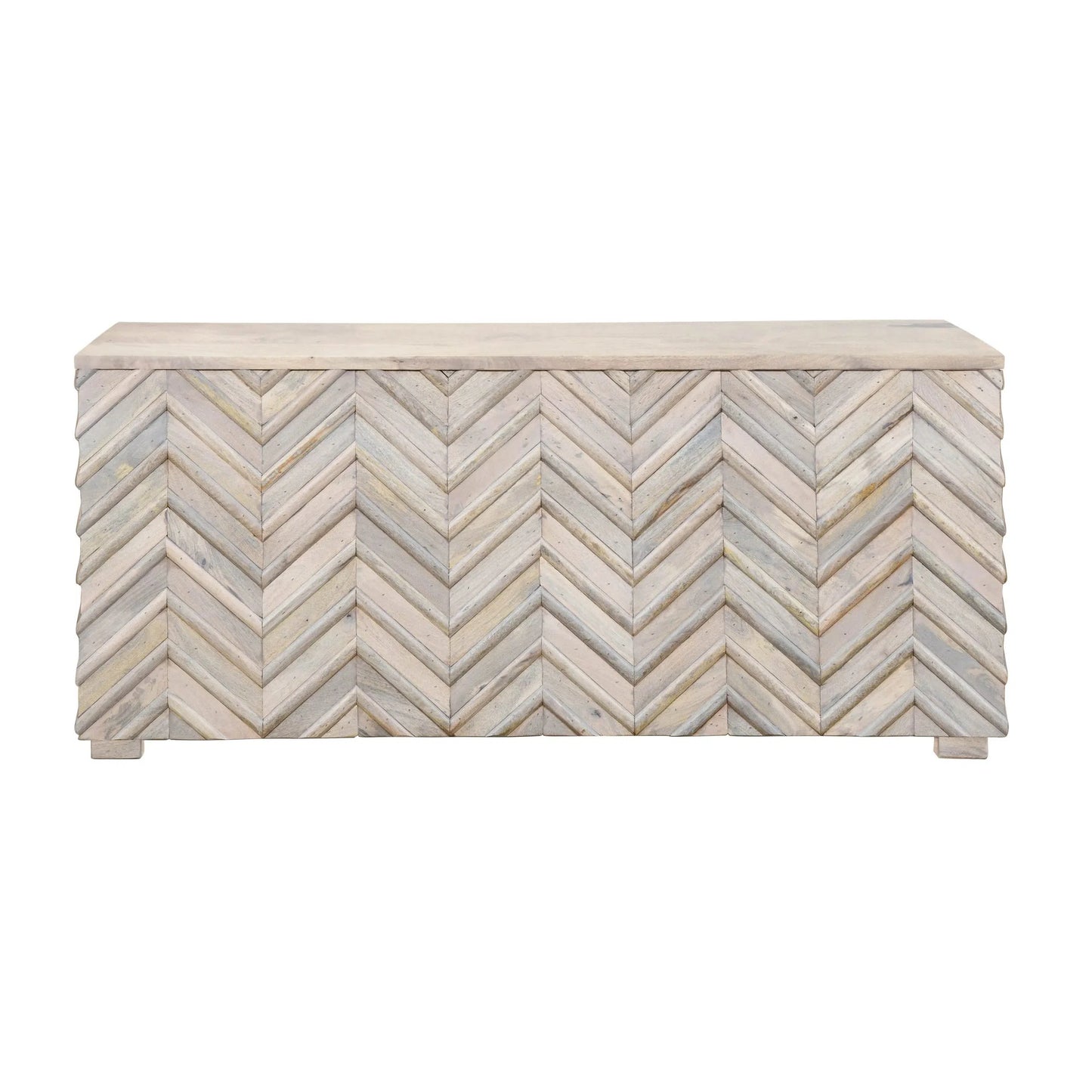 Meva Ziggy 30" White Wash Solid Mango Wood Console Table