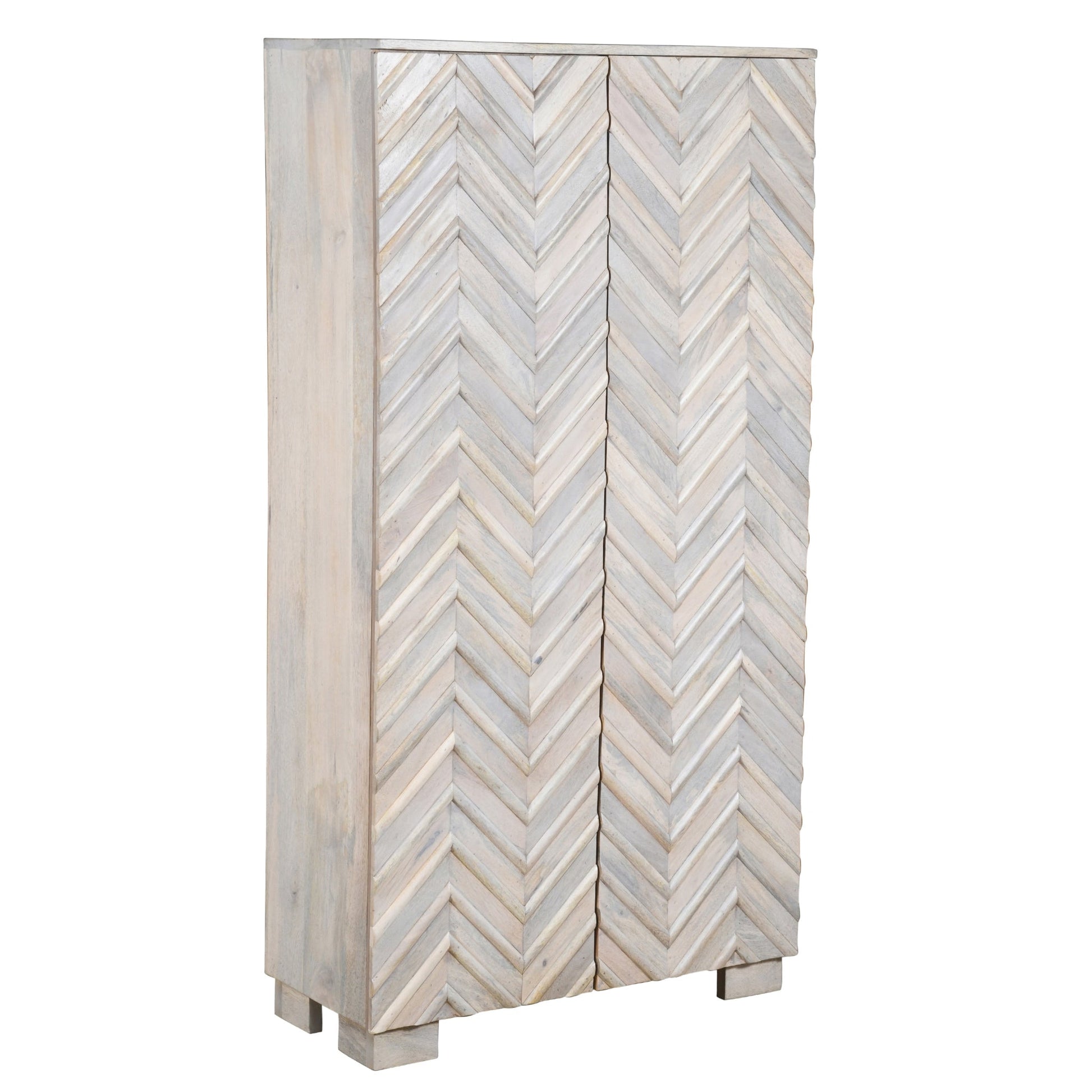 Meva Ziggy 70" White Wash Tall Cabinet