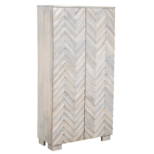 Meva Ziggy 70" White Wash Tall Cabinet