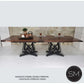 Mexports by Susana Molina 120" Luxury Mesquite Wood Top Live Edge No Inlay Double Pedestal Rectangular Dining Table