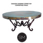 Mexports by Susana Molina 1211AAAC 48" Oxidized Hammer Copper Top Round Coffee Table