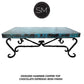 Mexports by Susana Molina 1211AAC 60" Oxidized Hammered Copper Top With Nailheads on Edge Rectangular Coffee Table