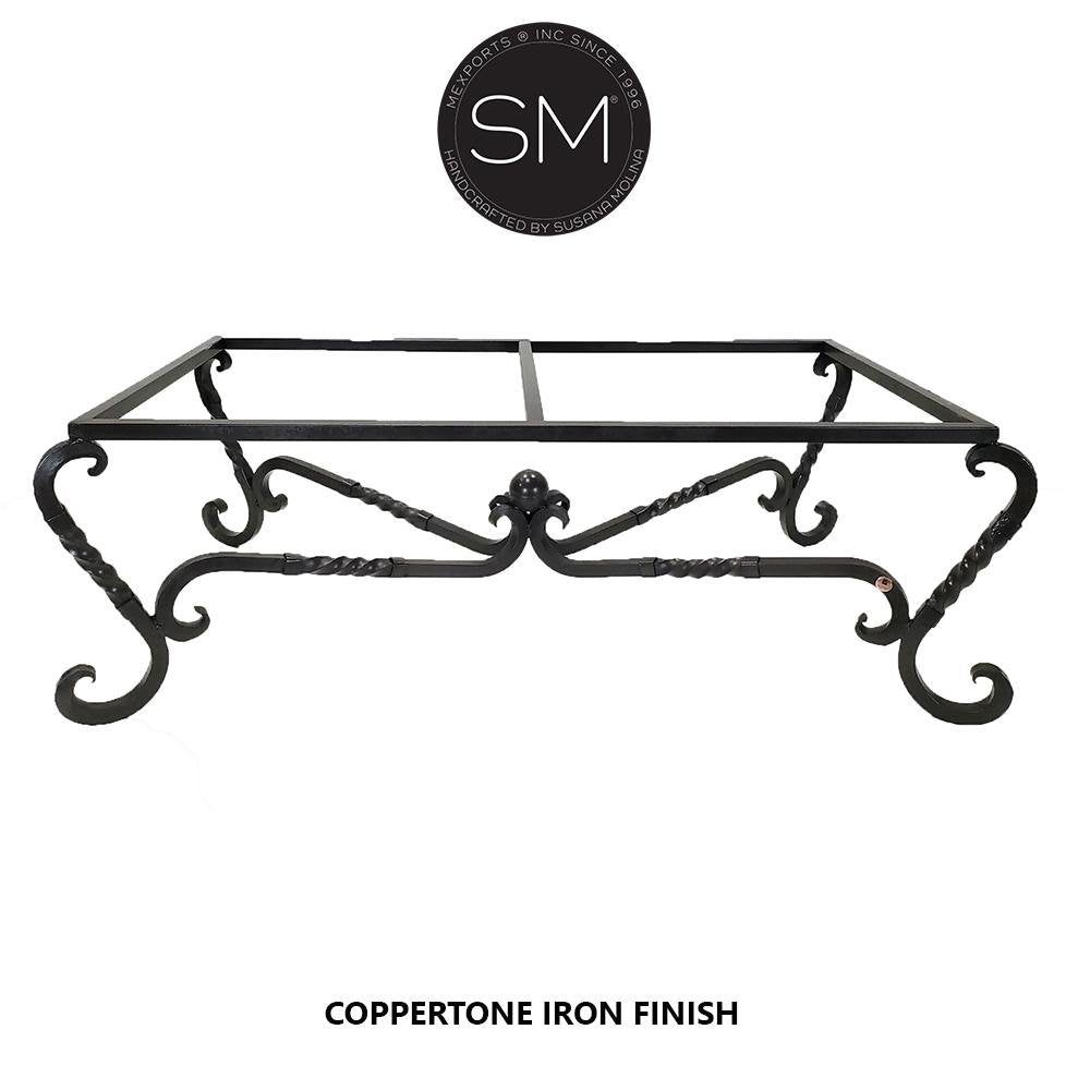 Mexports by Susana Molina 1211AAC 72" Natural Hammered Copper Top Rectangular Coffee Table