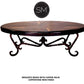 Mexports by Susana Molina 1211AAOM 60" Mesquite Solid Wood Top Gold Citrine Inlay Oval Coffee Table