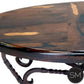 Mexports by Susana Molina 1211AAOM 60" Mesquite Solid Wood Top Hammer Copper Inlay Oval Coffee Table