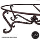 Mexports by Susana Molina 1211AAOM 60" Mesquite Solid Wood Top Turquoise Inlay Oval Coffee Table