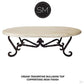 Mexports by Susana Molina 1211AAOT 60" Cream Travertine Chisel Edge Oval Coffee Table