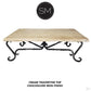 Mexports by Susana Molina 1211AAT 60" Cream Travertine Bullnose Edge Rectangular Coffee Table