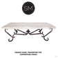 Mexports by Susana Molina 1211AAT 60" Cream Travertine Chisel Edge Rectangular Coffee Table