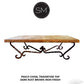 Mexports by Susana Molina 1211AAT 60" Peach Travertine Chisel Edge Rectangular Coffee Table