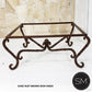 Mexports by Susana Molina 1211AM 48" Mesquite Wood Top Rounded Corners No Inlay With Nailheads on Edge Square Coffee Table