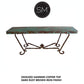 Mexports by Susana Molina 1211CC 72" Oxidized Hammered Copper With Nailheads on Edge Rectangular Console Table