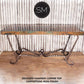 Mexports by Susana Molina 1211CC 72" Oxidized Hammered Copper With Nailheads on Edge Rectangular Console Table