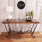 Mexports by Susana Molina 1211CC 72" Oxidized Hammered Copper With Nailheads on Edge Rectangular Console Table