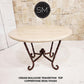 Mexports by Susana Molina 1211DT 54" Cream Travertine Stone Top Bullnose Edge Western Round Dining Table