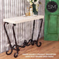 Mexports by Susana Molina 1211FT 44" Cream Travertine Straight Edge Rectangular Console Table