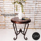 Mexports by Susana Molina 1211LM 31" Mesquite Wood Top Turquoise Inlay Round Side Table