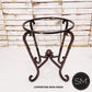 Mexports by Susana Molina 1211LM 38" Mesquite Wood Top No Inlay With Nailheads on Edge Round Side Table