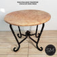 Mexports by Susana Molina 1211LT 38" Peach Travertine Stone Bullnose Edge Round Side Table