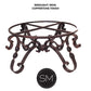Mexports by Susana Molina 1212AAAC 48" Oxidized Hammered Copper Top With Nailheads on Edge High End Round Coffee Table