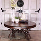 Mexports by Susana Molina 1212AAAM 38" Mesquite Wood Top No Inlay Rustic Round Coffee Table