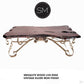 Mexports by Susana Molina 1212AAM 72" Mesquite Wood Top Live Edge Gold Citrine Inlay Rectangular Coffee Table
