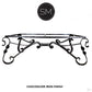 Mexports by Susana Molina 1212AAM 72" Mesquite Wood Top Live Edge Hammer Copper Inlay Rectangular Coffee Table