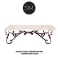 Mexports by Susana Molina 1212AAT 60" Cream Travertine Chisel Edge Rectangular Coffee Table With Scroll Legs