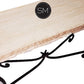 Mexports by Susana Molina 1212C 63" Cream Travertine Chiseled Edge Rectangular Console Table
