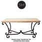 Mexports by Susana Molina 1212C 63" Cream Travertine Chiseled Edge Rectangular Console Table